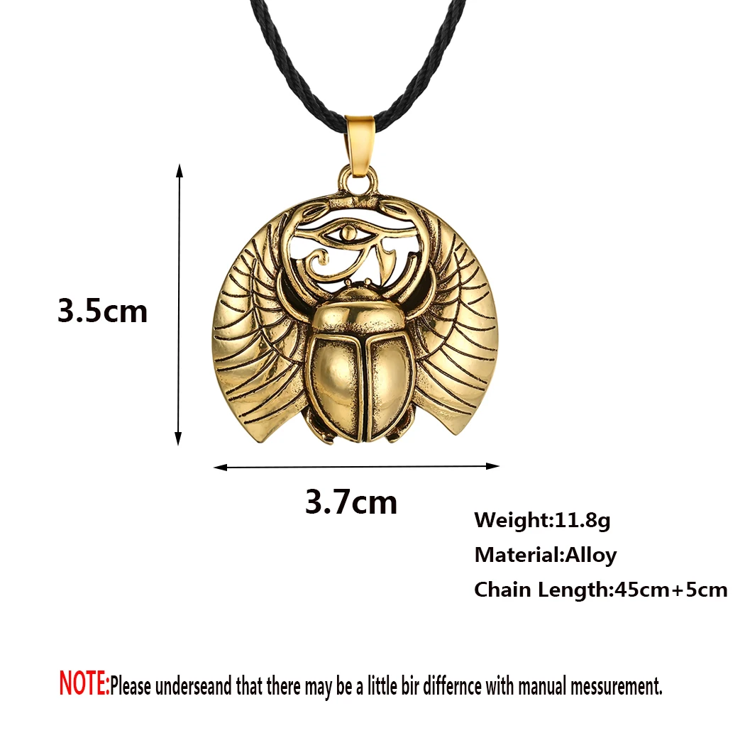 Vintage Eye of Horus Egypt Protection Pendant Abalone Shell Bug Wildlife Necklace Scarab Woodland Animal Charm Jewelry