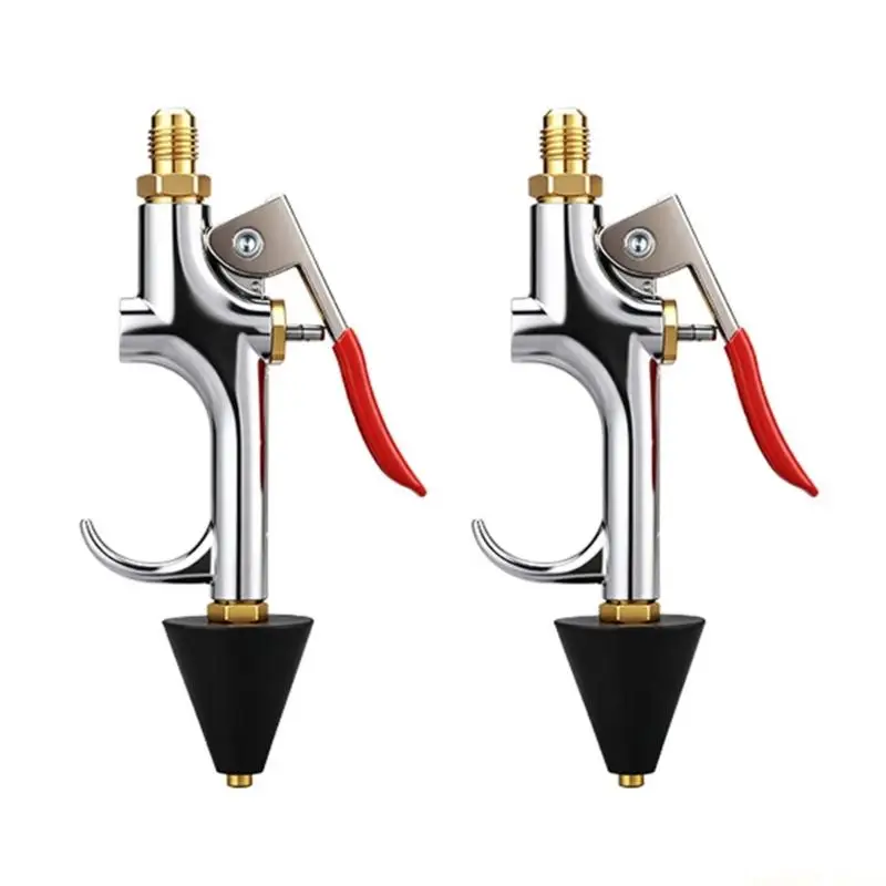 D0AB Manual Pipe Cleaning Tool with Threaded Connector and Rubber Tip, 2 Pack