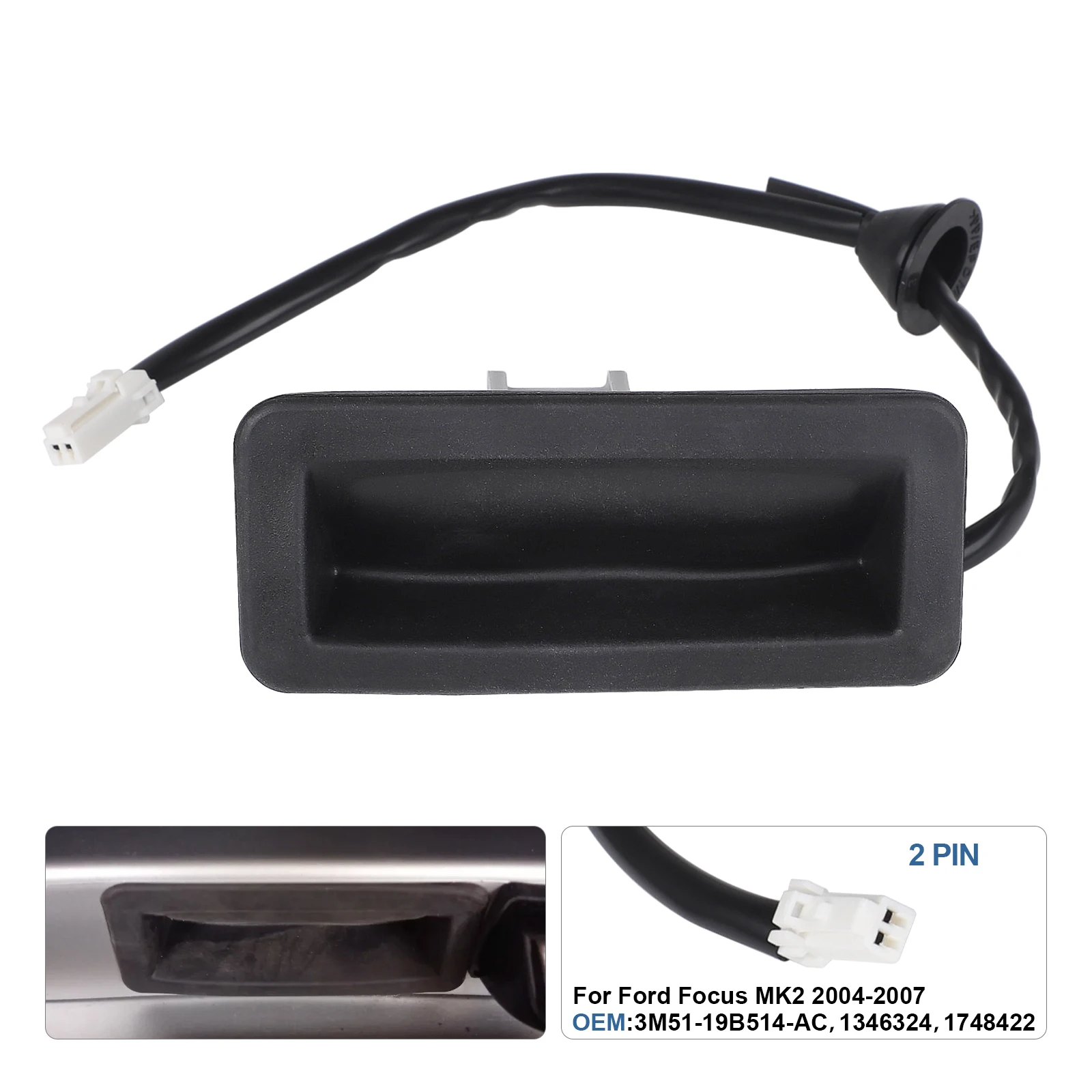 

Кнопка открытия багажника задней крышки CNSPEED, черный 1346324 1748422, переключатель открывания двери багажника 3M51-19B514-AC для Ford Focus 2004-2007