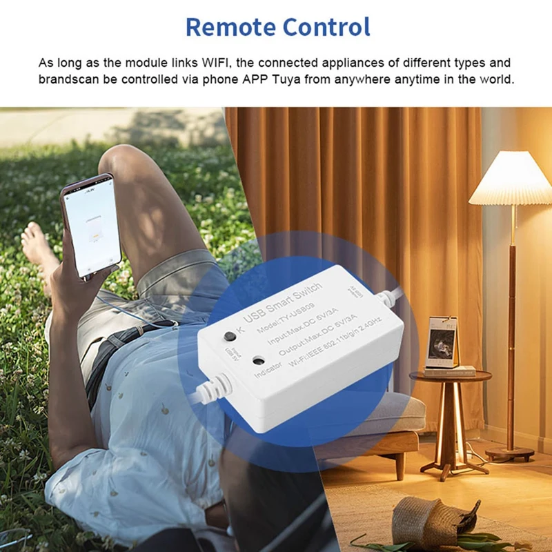 3x tuya usb smart switch wifi controller universal breaker timer smart life für usb geräte für alexa google home