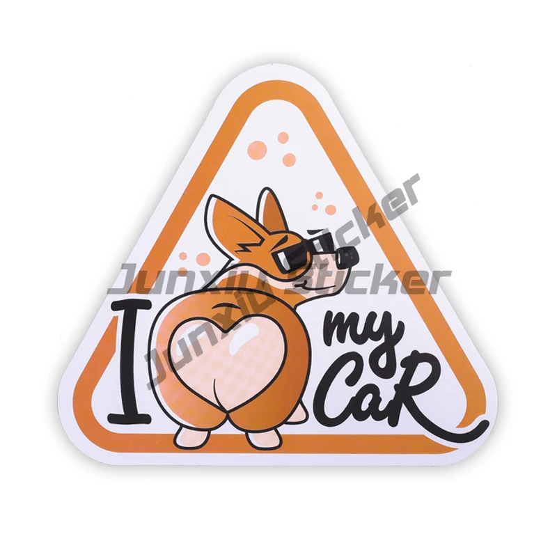 

Наклейка На Авто Когри Interesting Car Stickers I Love My Corgi Vinyl Decal Waterproof Windshield