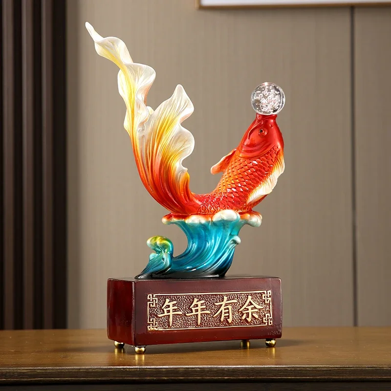 There Are More Office Lucky Ornaments Living Room Wine Cabinet TV Cabinet Fancy Carp Home Decorations Housewarming Gifts