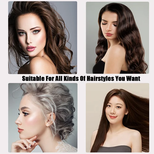 Imagen 2 del producto Plancha de pelo de hierro plano de cerámica rosa para acabado suave, placas flotantes de cerámica, calentamiento rápido, rizador de pelo profesional para salón