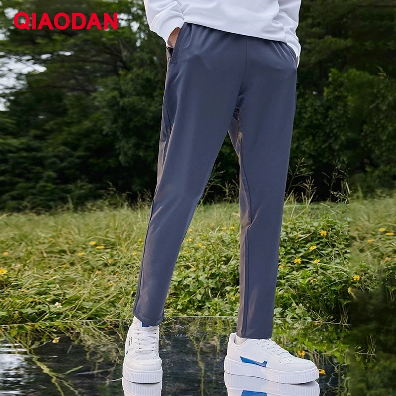 

QIAODAN Summer Sweatpants Men New 2025 Quick-drying Flat Zipper Pocket Breathable Loose Long Pant Male Casual Fashion XYK1391375