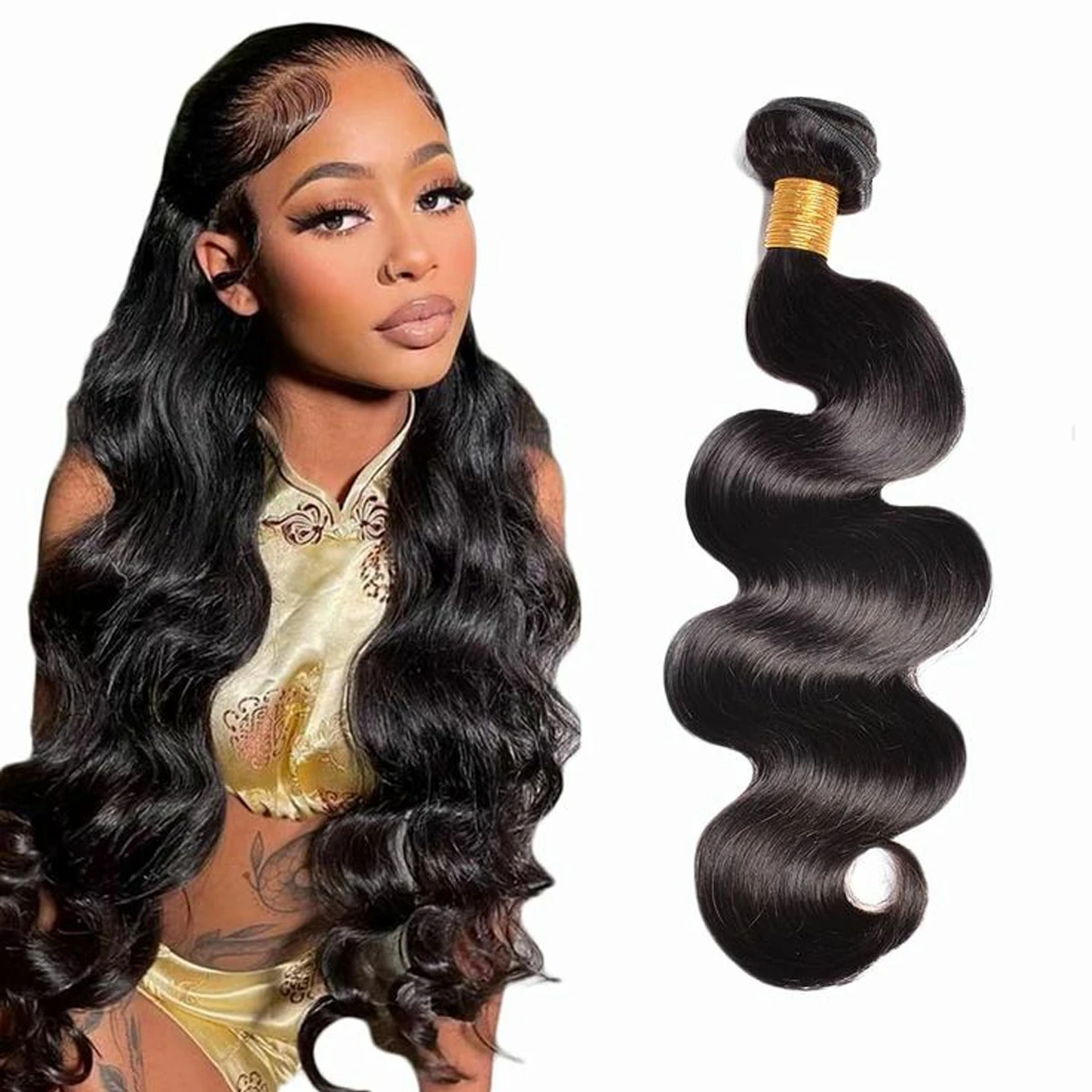 

Human Hair Bundles Body Wave Bundles Human Hair 100% Unprocessed Brazilian Virgin Hair Weave 1 Bundle Raw Hair Extension Natural