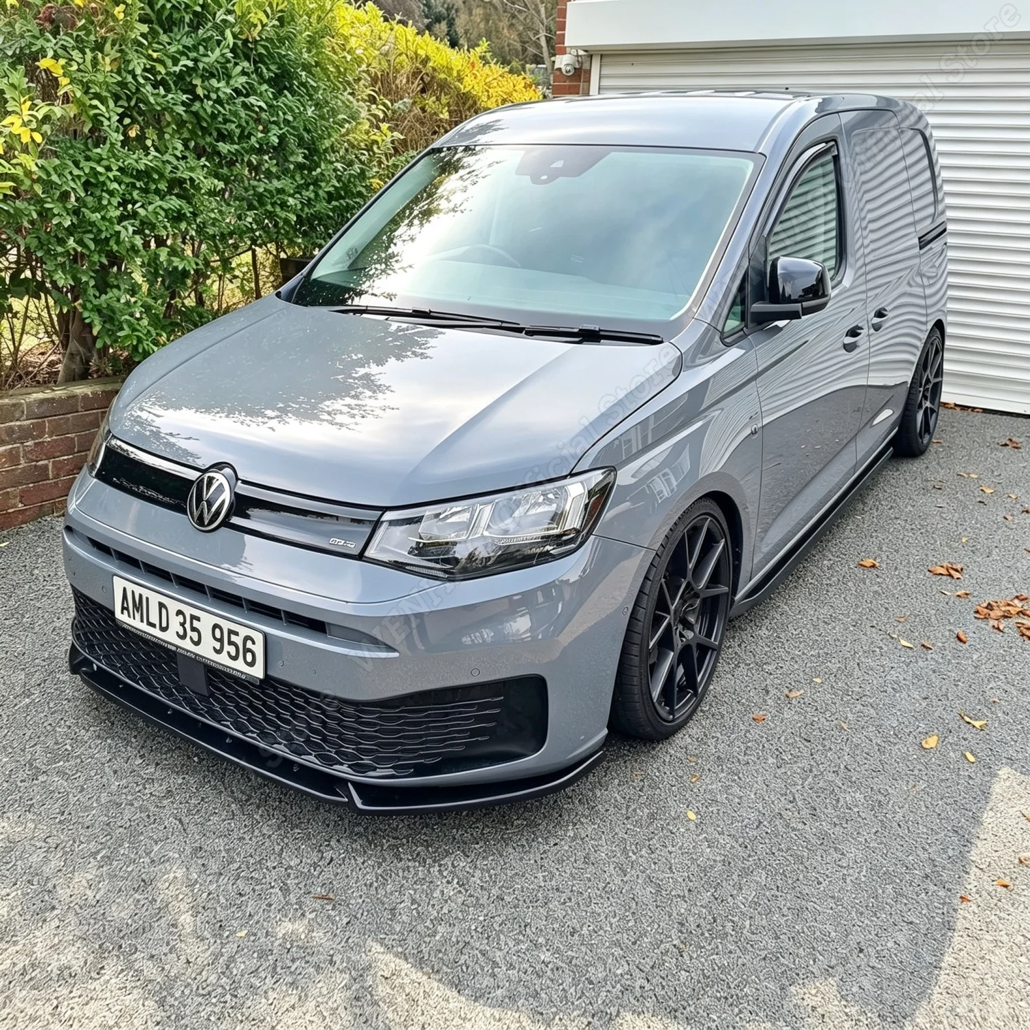 3Pcs ABS Gloss Black Car Front Bumper Spoiler Lip For Volkswagen VW Caddy MK4 2020 2021 2022 2023 2024 2025 Appearance  Auto Kit view 3