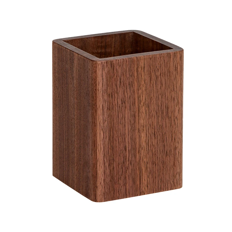 Vintage Glass Pen Holder Desktop Storage Box for Office