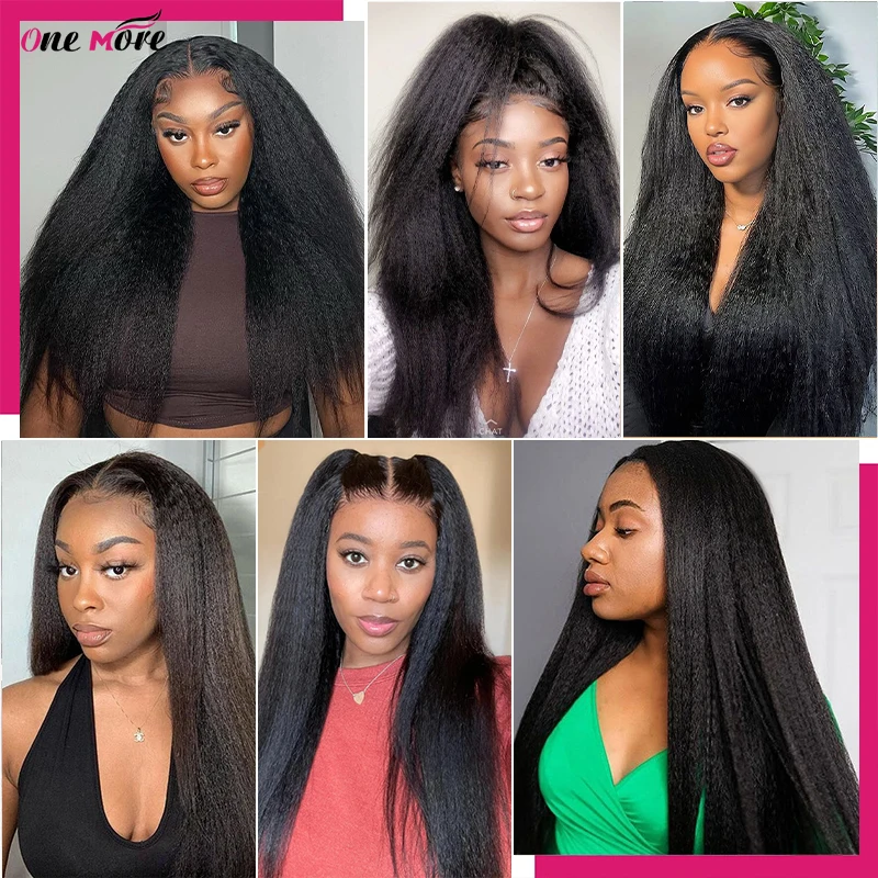 Brazilian Yaki Kinky Straight Human Hair Bundles with Closure 4x4 Bulk Remy Hair 30 Inch Double Weave Hair Extensions