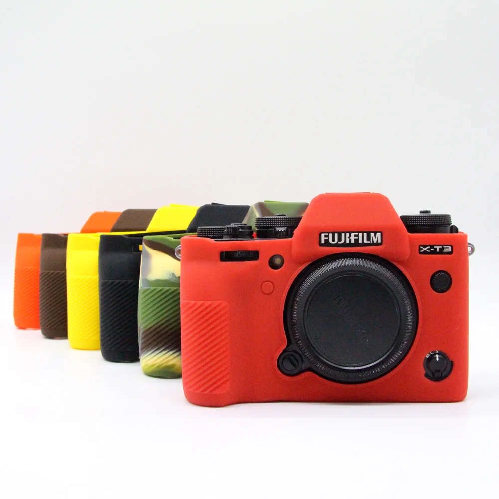 

Soft Silicon Armor Skin Case Body Cover Protector for Fujifilm X-T3 Fuji XT3 Mirrorless Camera Rubber Shell Protective Video Bag