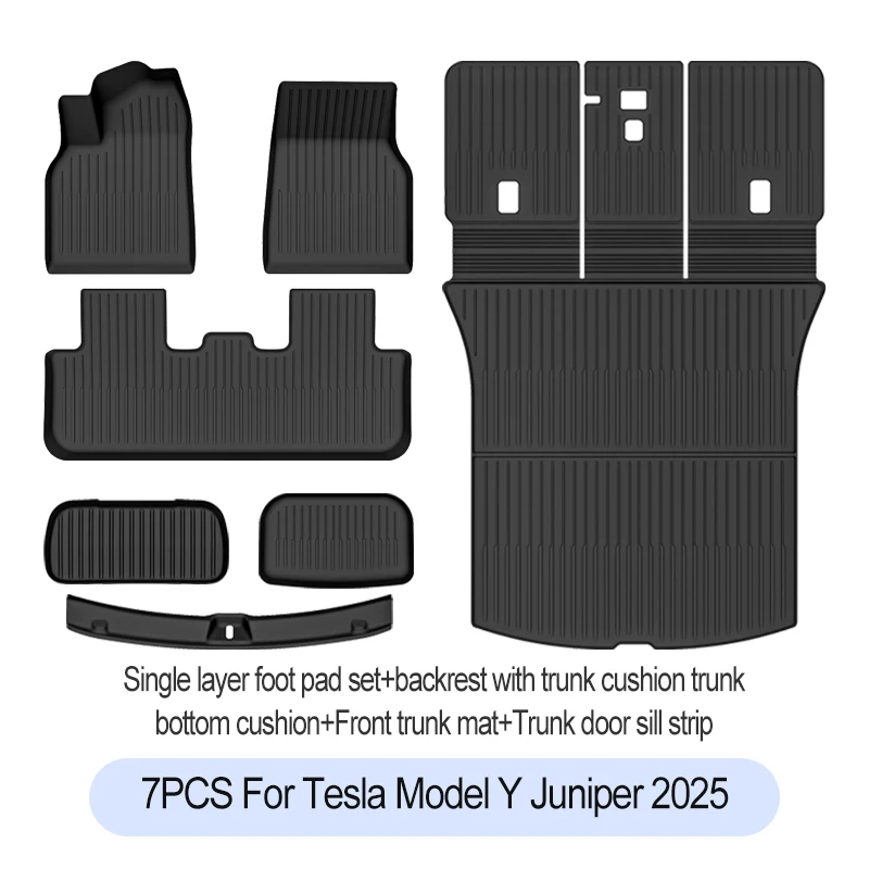 Tesla Model Y Juniper Premium/Performance 2025+ TPE vloermatten bagagemat slijtvaste voetmatten ModelY kofferbakmatten - afbeelding 1