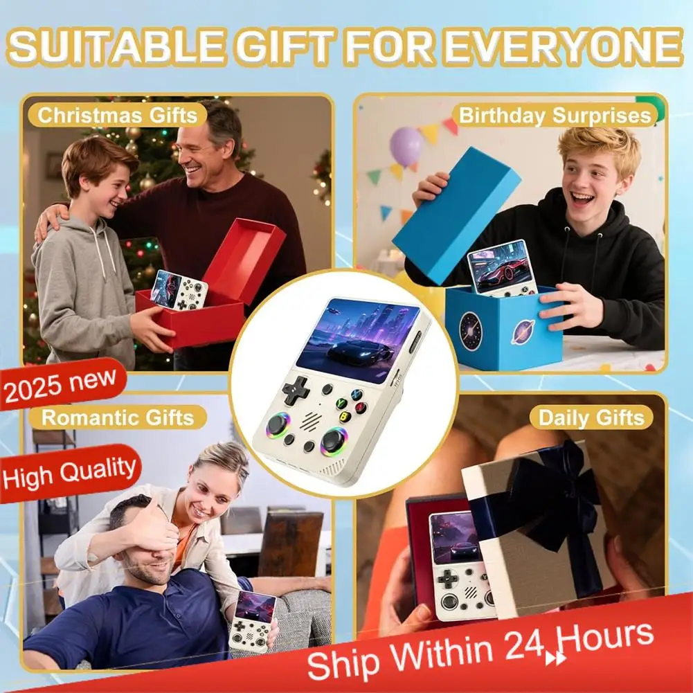 

~【A48T HOT】Ручная игровая консоль RG36 с открытым исходным кодом Pro, ностальгическая мини-аркадная мини-консоль GBA с цветной подсветкой RGB, совместимая с PSP 64G