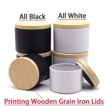 Sada 12 černých plechovek na svíčky o objemu 113 g, esteticky příjemné dózy s bezpečnými víčky na výrobu svíček 10 nejlepší prodej plechovky na svíčky - №1