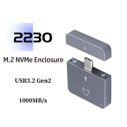 M.2 NVMe 2230 SSD Enclosure USB C/A Adapter 10Gbps USB3.2 Gen2 External Case Box for M2 2230 NVMe SN740/SN530/PM991a/BG4/BC711