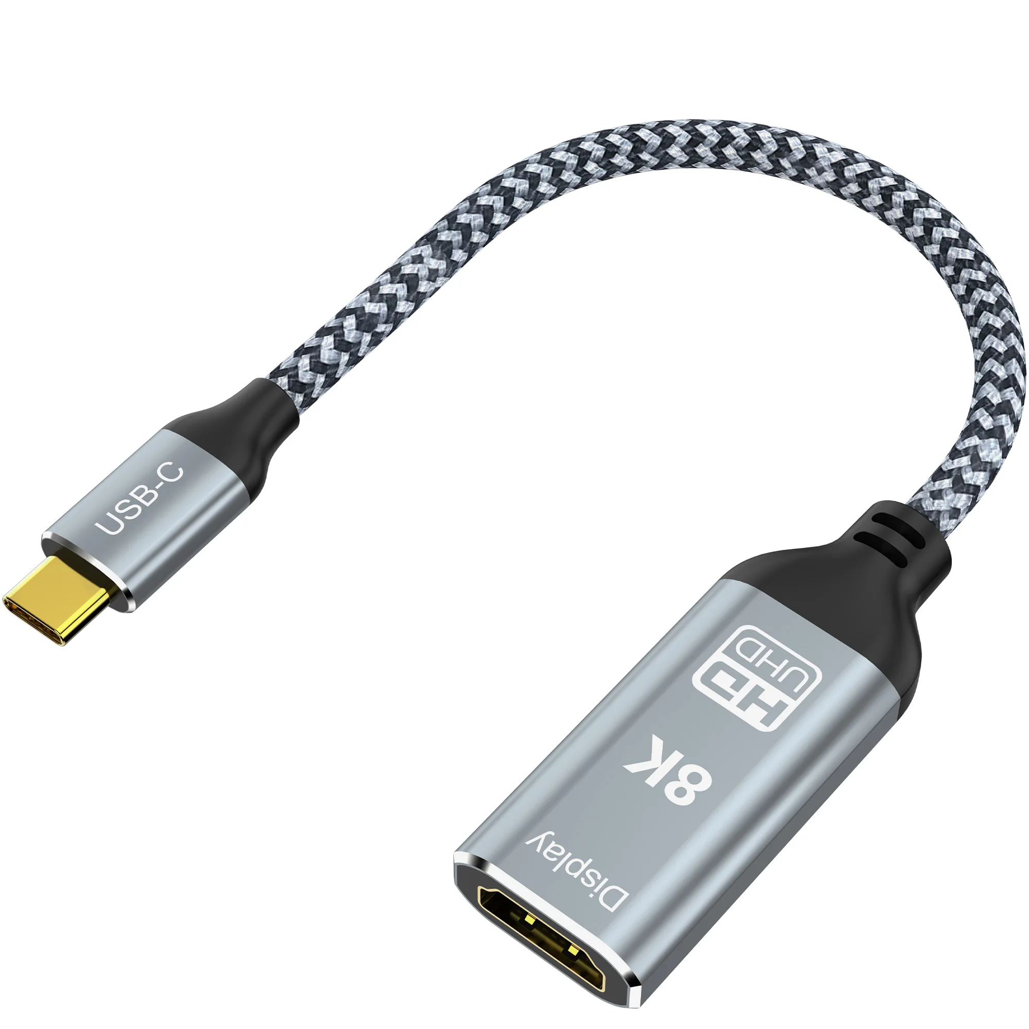 USB C to HDMI 2.1 Adapter Type c to HDMI Female cable 8K@60Hz 4K@144Hz Thunderbolt 4/5 Compatible with iPhone/Computer/Monitor