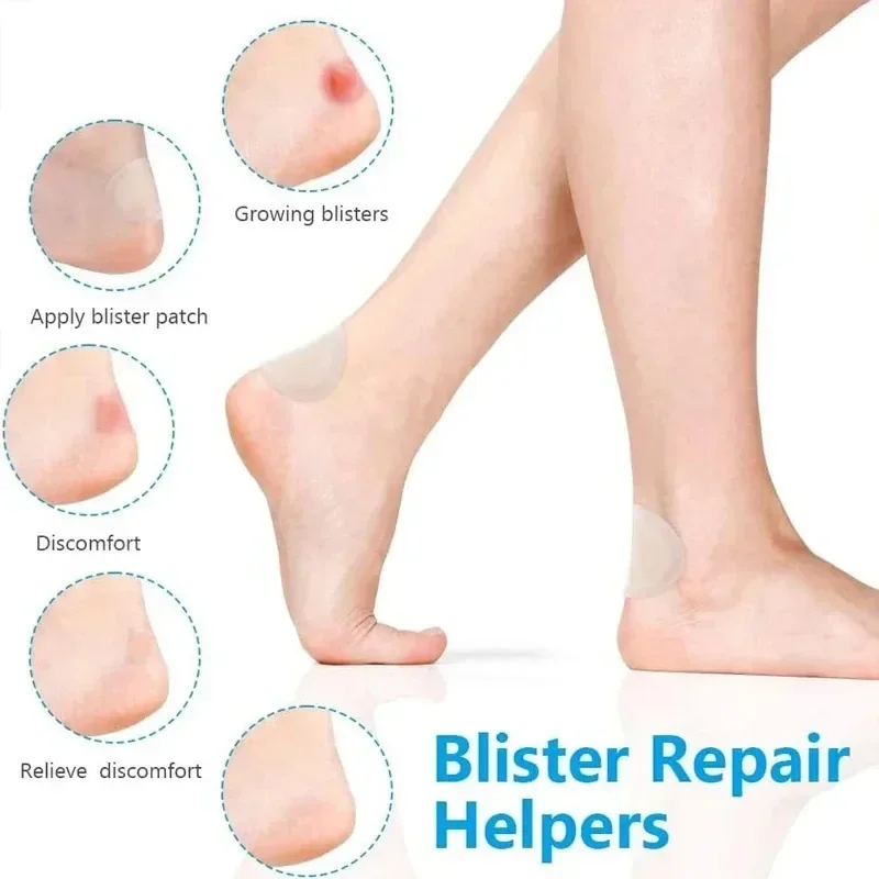 100 Stück Gel-Grip Fersenschutz Selbstklebende Fußpflaster Blasenpolster Fersenpolster Schuh-Aufkleber Pflaster Fußpflege-Polster – Detail 5