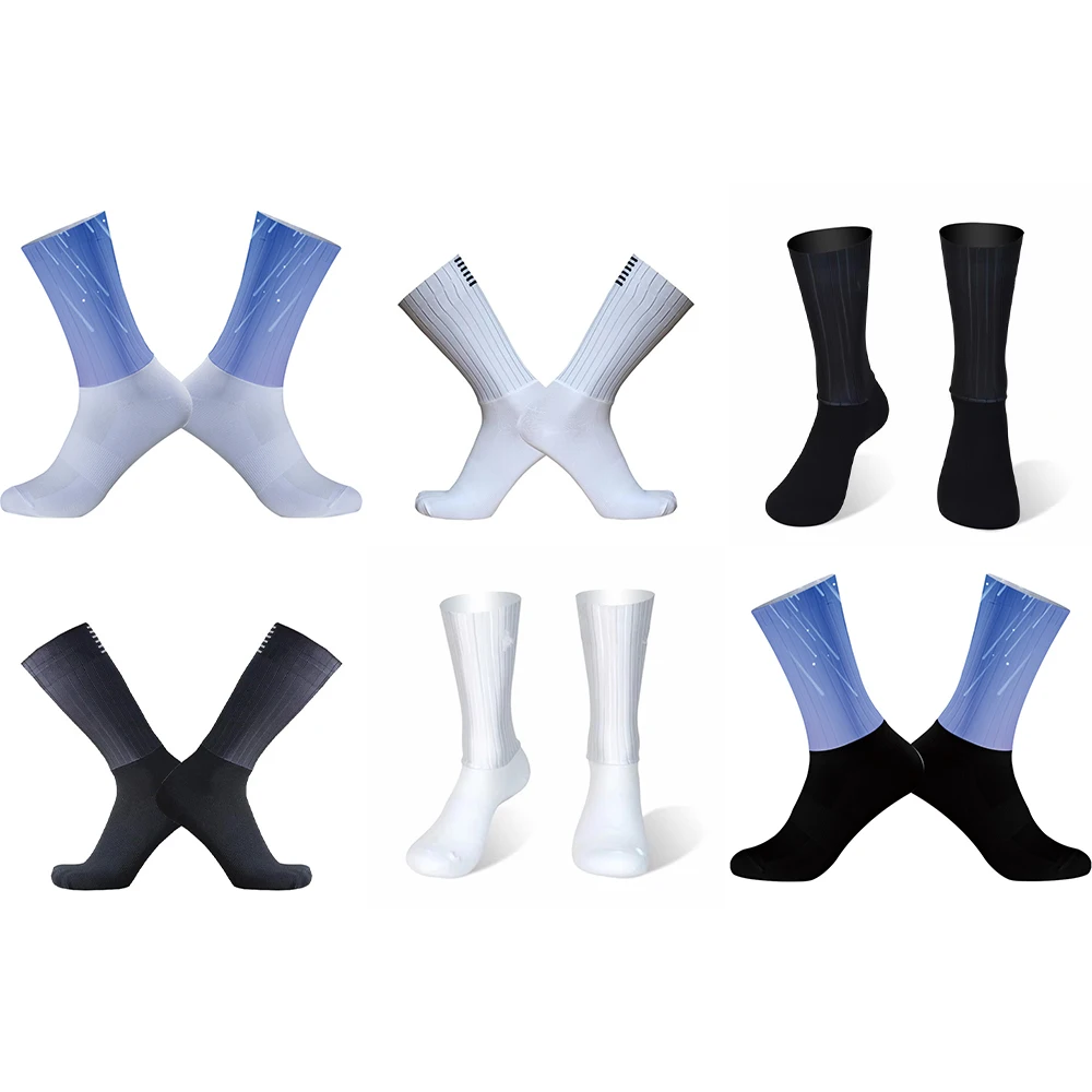 Chaussettes de sport respirantes pour hommes et femmes, marque professionnelle, course, cyclisme, vélo de route, extérieur, nouveau, 2024