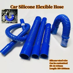 Blue All Size Universal Silicone Flexible Hose Car Air Intake Pipe Radiator Tube Intercooler Tube  Rubber Joiner