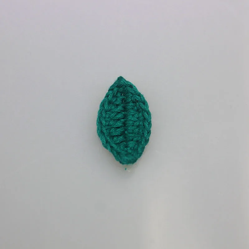 15pcs/Lot Green Leaf Handmade Crochet Cotton Thread Patches Leaves 3-color DIY Woven Leaf Decorations Ornament