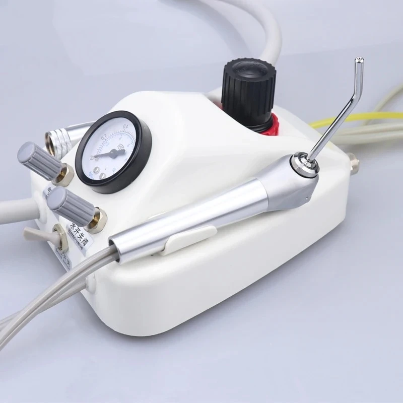 HEXION Tragbare Dental-Turbineneinheit mit 3-Wege-Spritze & 2/4-Loch Hochgeschwindigkeits- und Niedriggeschwindigkeits-Handstück, funktioniert mit Luftkompressor – Zahnmedizinische Ausrüstung – Detail 7