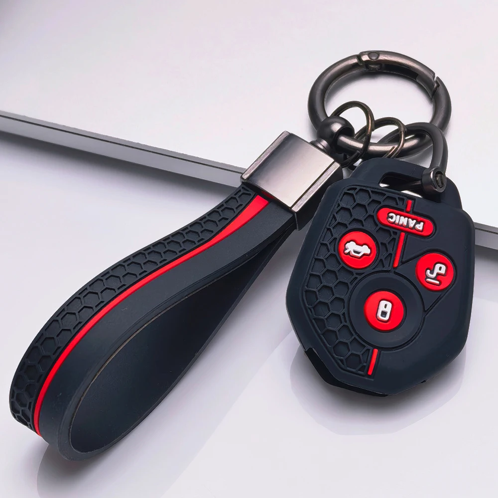 Key Shell Cover for Subaru Crosstrek Forester Impreza Legacy Outback Tribeca WRX STI with Keychain Anti-Scratch Shockproof