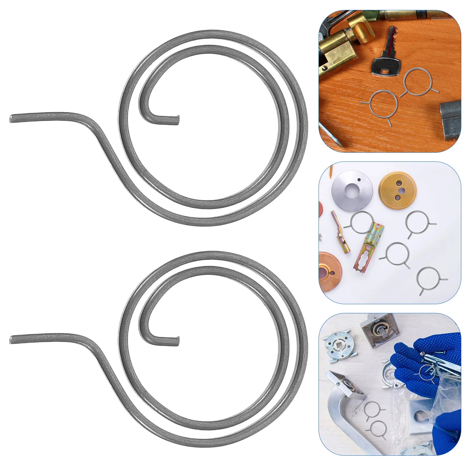 

10Pcs Lock Core Spring Door Safety Parts Durable Antitheft Easy Installation Garage Bedroom Barn Handle