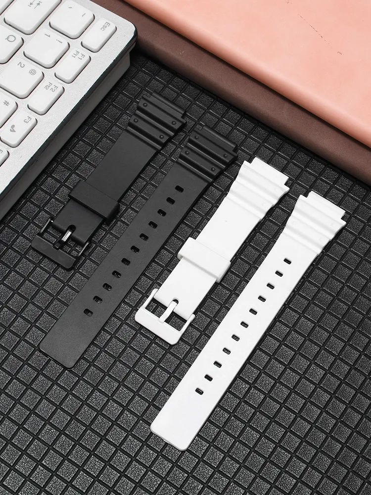Soft Silicone Watch Strap Is Suitable for Casio MRW-200H S300H W-800 Series Electronic Watch Accessories 18mm