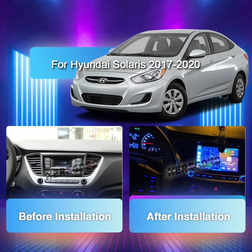 Carplay PX6 720P Android 11 Car DVD Player For Hyundai Accent Verna Solaris 2016 - 2020 Autoradio GPS Radio 2din Stereo 8G 128GB