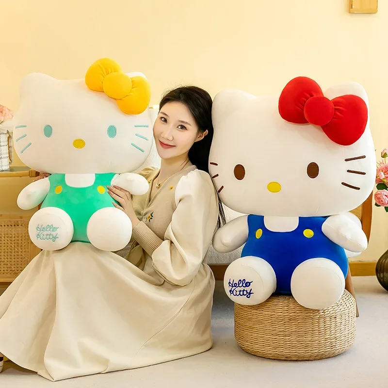 Peluche Hello Kitty de grande taille 35/45/60cm pour enfant, jouet doux, mignon, Sanurgente, KT, cadeau d'anniversaire, tendance