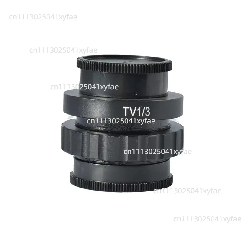 0.3X 1/3 CTV Adapter SZM Microscope Camera Focus C-Mount Lens, Trinocular Stereo Microscope Digital Camera Accessory