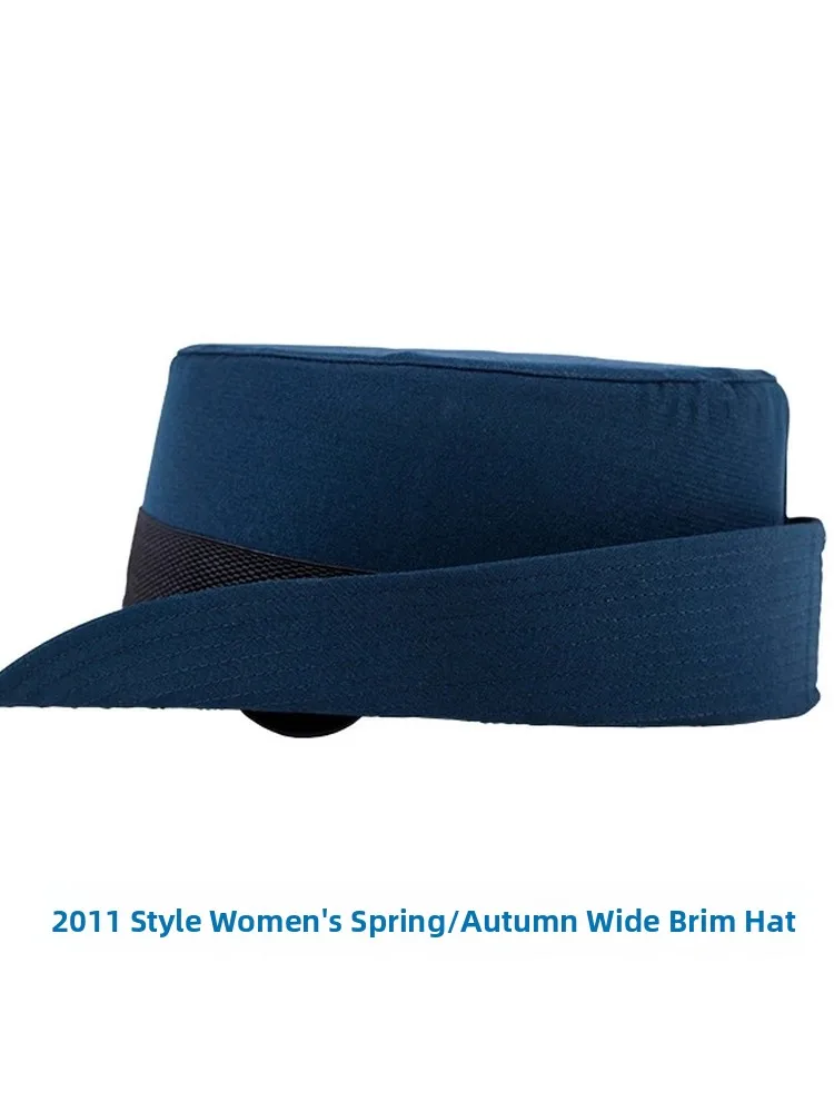 New Style Security Guard Large Brim Hat Foldable Wide Rim Performance Cap Spring Summer Autumn Winter Universal Blue Security...