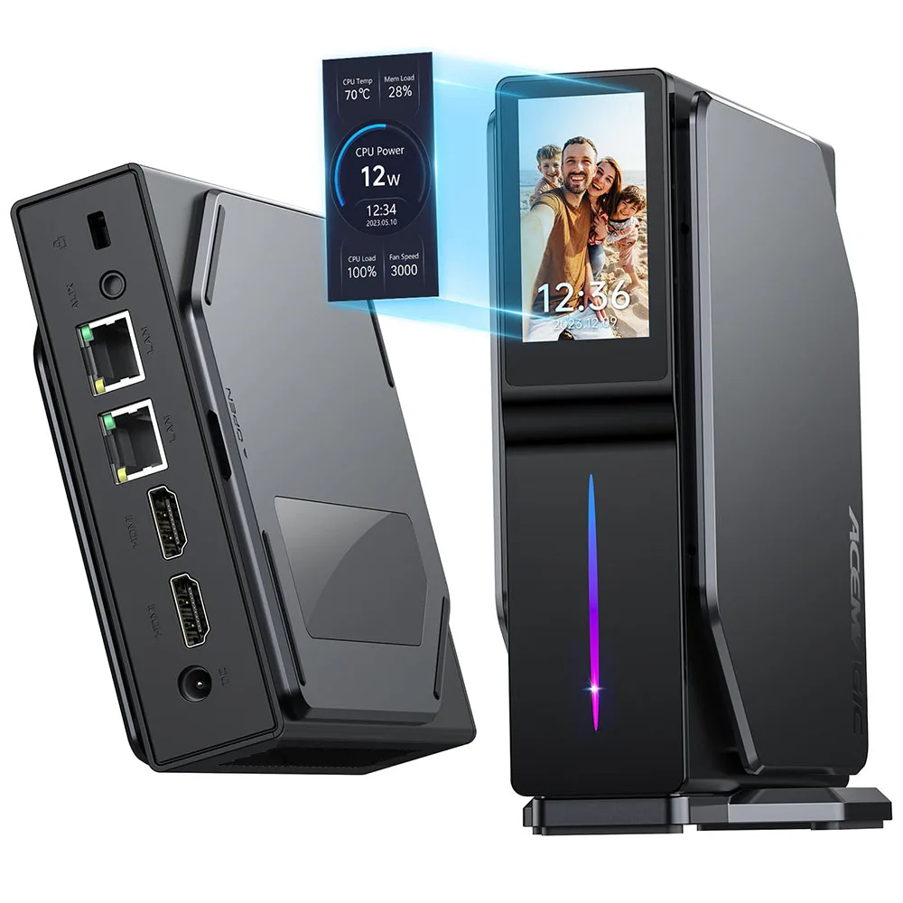 ACEMAGIC S1 MINI PC Alder Lake N97 16GB DDR4 512GB M.2 2280 SATA SSD Wifi5 BT4.2 Windows 11 Micro Desktop Computer