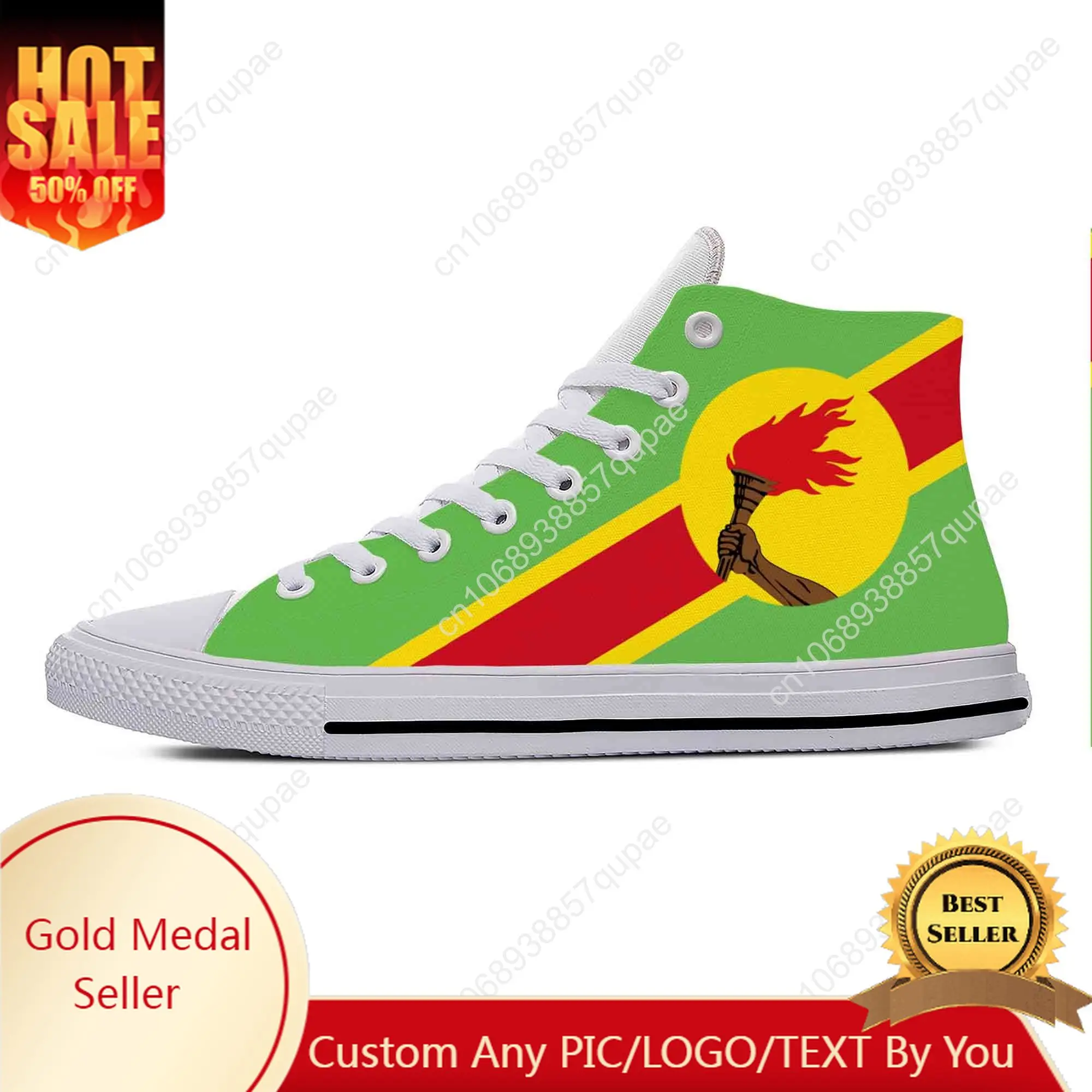 

Congo Zaire Flag Patriotic Pride Fashion Popular Casual Cloth Shoes High Top Lightweight Breathable 3D Print Men Women Sneakers