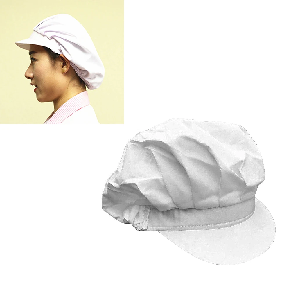 

Dustproof Breathable Chef Hat Kitchen Cap Protective Sweat Liner Polyester Mesh Fabric Lightweight Food Factory Workshop