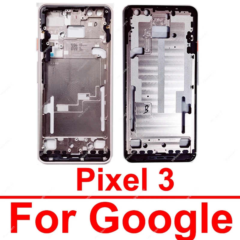 For Google Pixel 3 G013A Middle Frame Housing LCD Housing Middle Cover Back Cover Battery Door Housing Replacement Parts