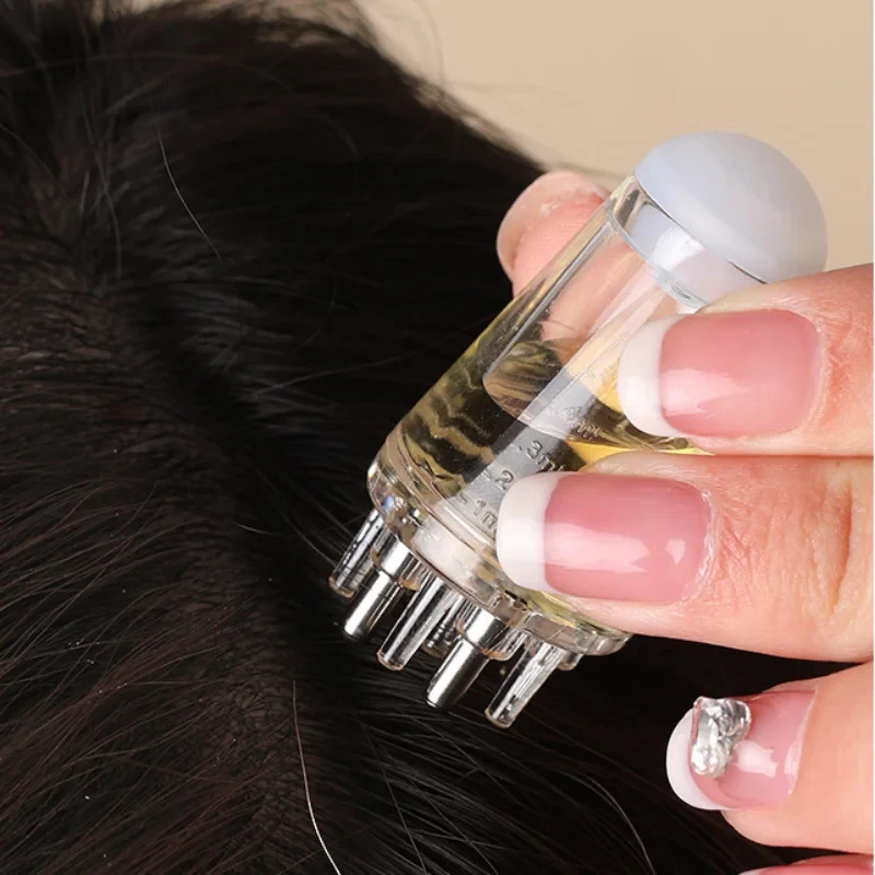 6ml Scalp Applicator Mini Head Massager Roller Ball Brush Hair Growth Essential Oil Medicine Liquid Applicator Massage Comb