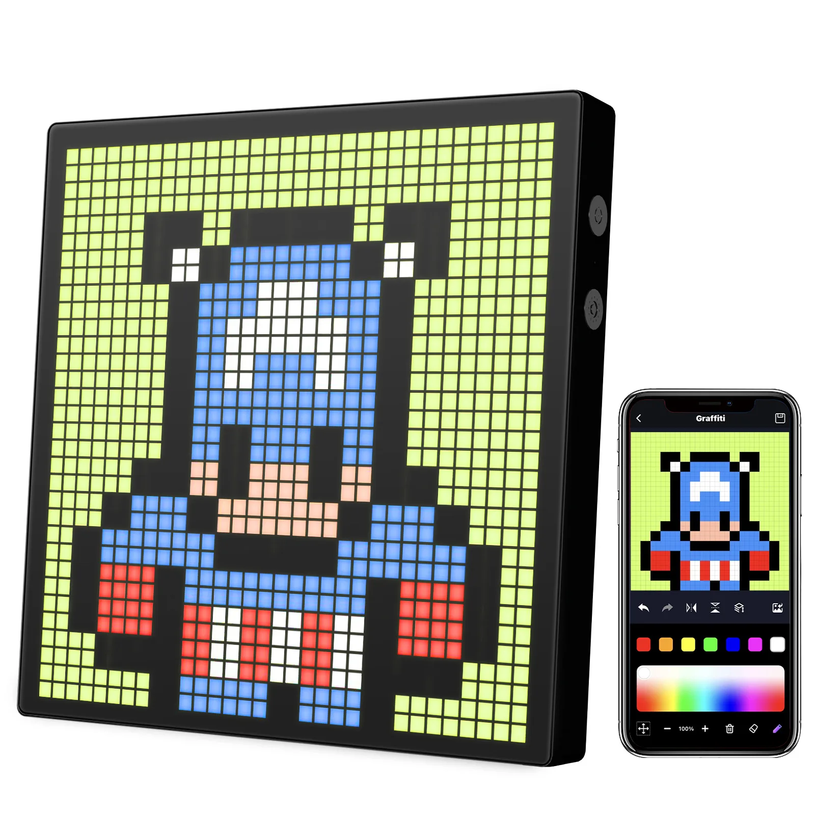 

LED Pixel Display 32x32 Programmable Pixel Art Display With APP Control Creative Animations Ornament Atmosphere Light