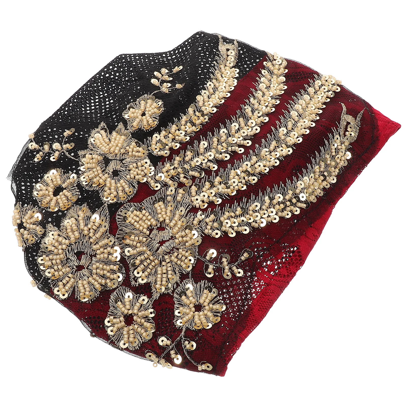 

Bead Flower Beanie for Women Stylish Breathable Cloth Turban Hat Large Flower Headwrap Comfortable Hair Wrap Stylish Hair Wrap