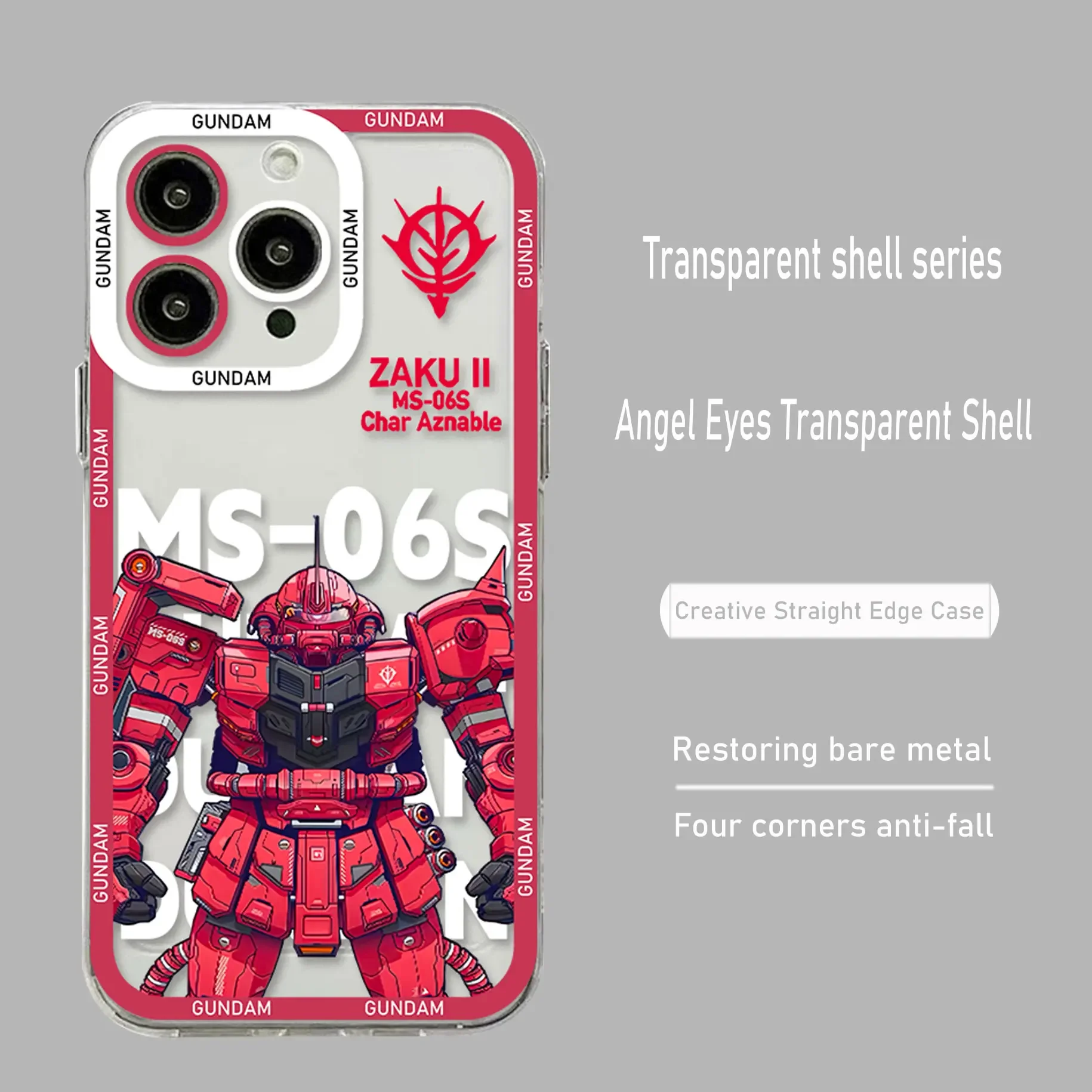 Phone Case For iPhone 15 14 13 12 11 Mini Pro Max X XR XSMax 6S 6 7 8 Plus SE20 Transparent G-GUNDAMS Cover