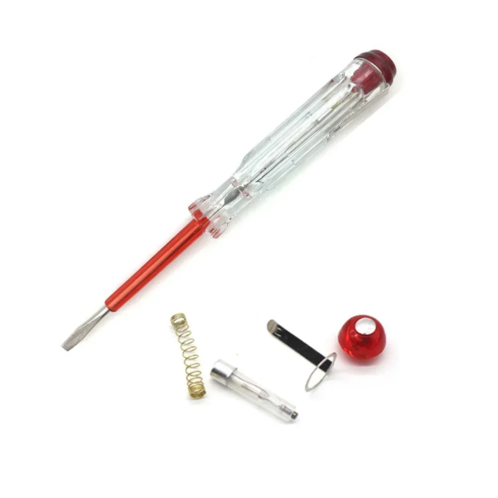 1pc AC 100-500V Voltage Indicator Slotted Screwdriver Electric Test Pen Tools Voltage Tester With Indicator Light 130*10mm