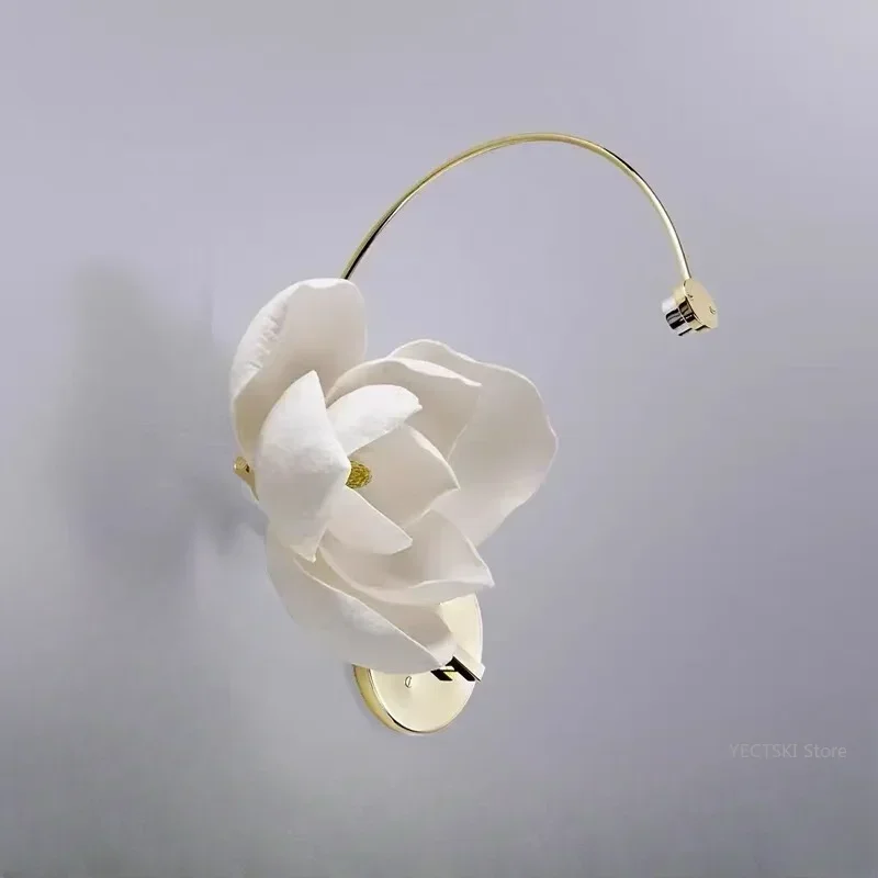

GHEUVNJ Lotus modern Chinese style corridor wall lamp decoration American living room bedroom headboard