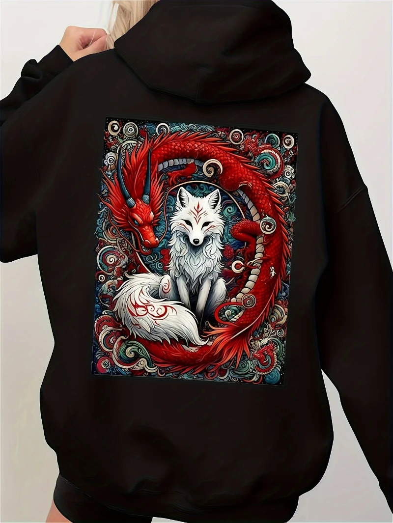 

2025 Autumn and Winter Warrior Hoodie Japanese Warrior Pullover Red High-end Luxury Is for Both Men and Women Top Y2k