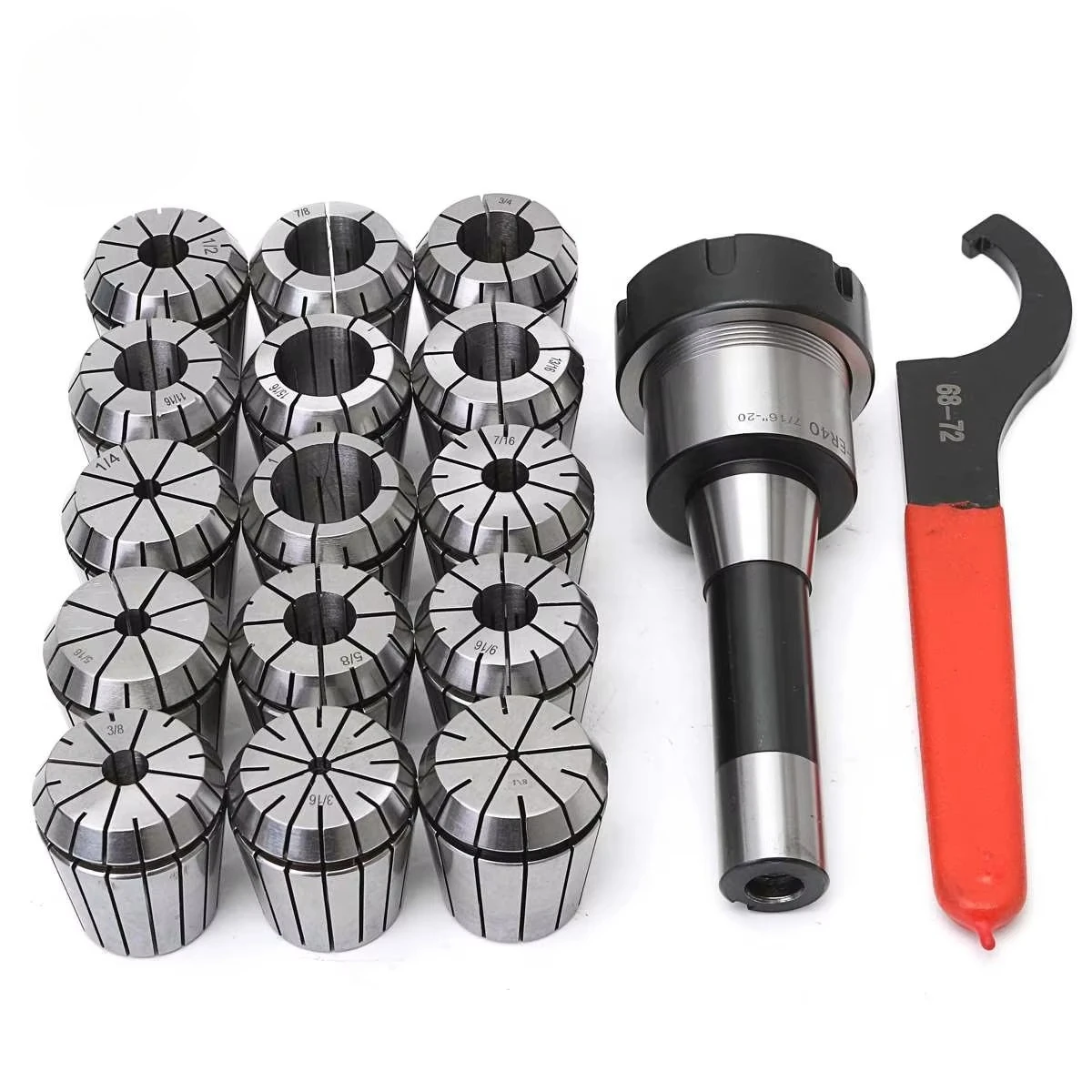 15Pcs/set ER40 Spring Collet High Precisions Collet Set With R8 Shank ER40 Chuck for CNC Engraving Machine Milling Lathe Tool