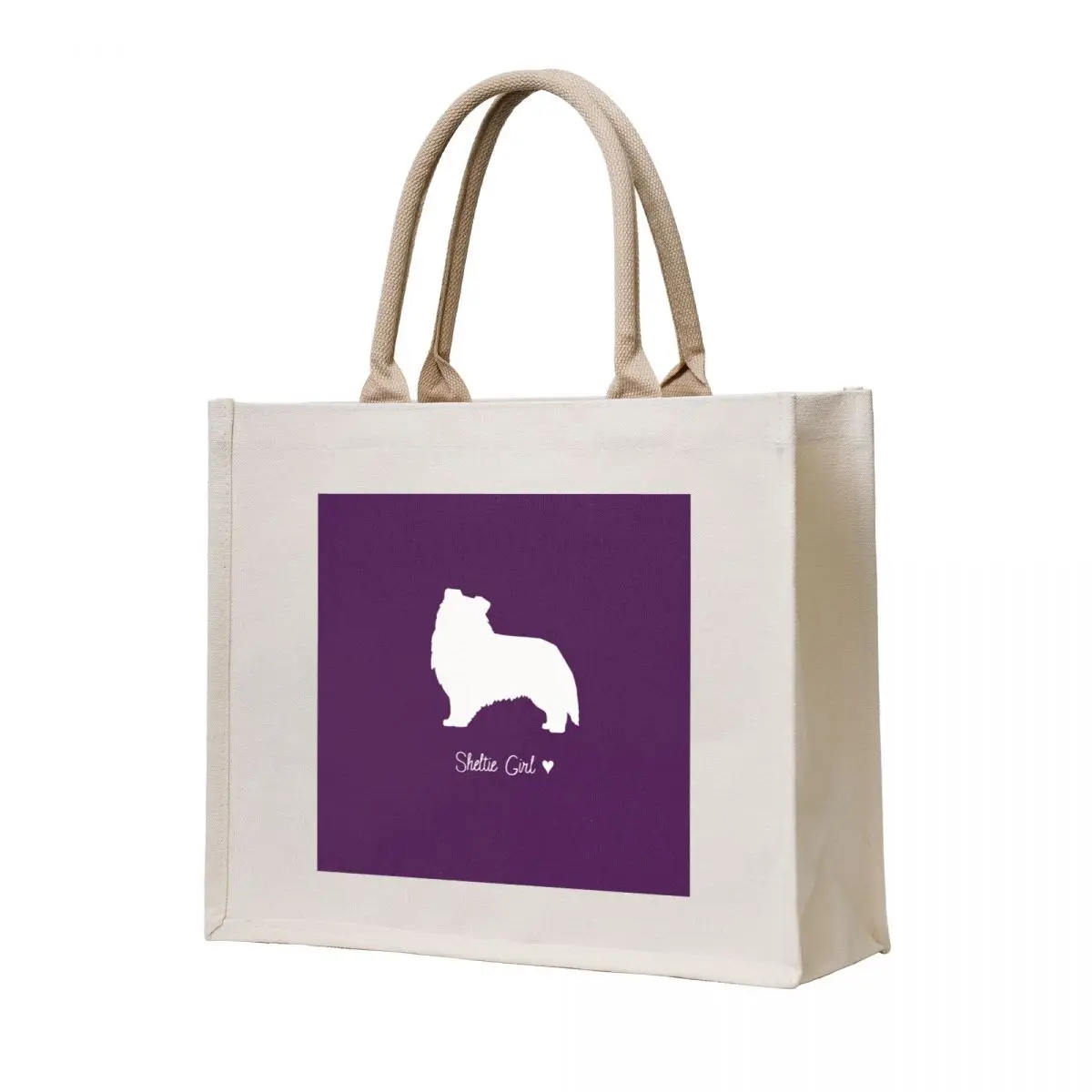 

Sheltie Girl - Purple Tote Bag Canvas bag for women supermarket folding bag hand Eco