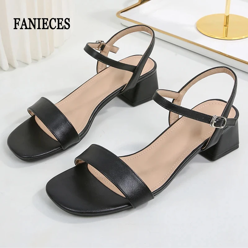 

Summer Open Toe Ankle Buckle Sandals Casual High Heeled Pumps Fashion Party Heels Elegant Office Shoes Sandalias санд