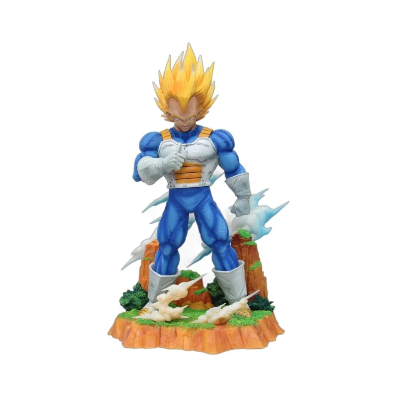 33cm Cs Vegeta Dragon Ball Anime Figure Statue Super Saiyan Large Standing Figure Anime modello da collezione scena ornamento regalo