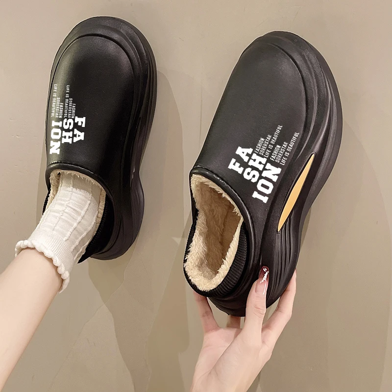 Зимние плюшевые домашние сандалии унисекс для мужчин и женщин, пара, оригинальная домашняя обувь на плоской подошве, мягкая модная нескользящая обувь высокого качества для спальни
