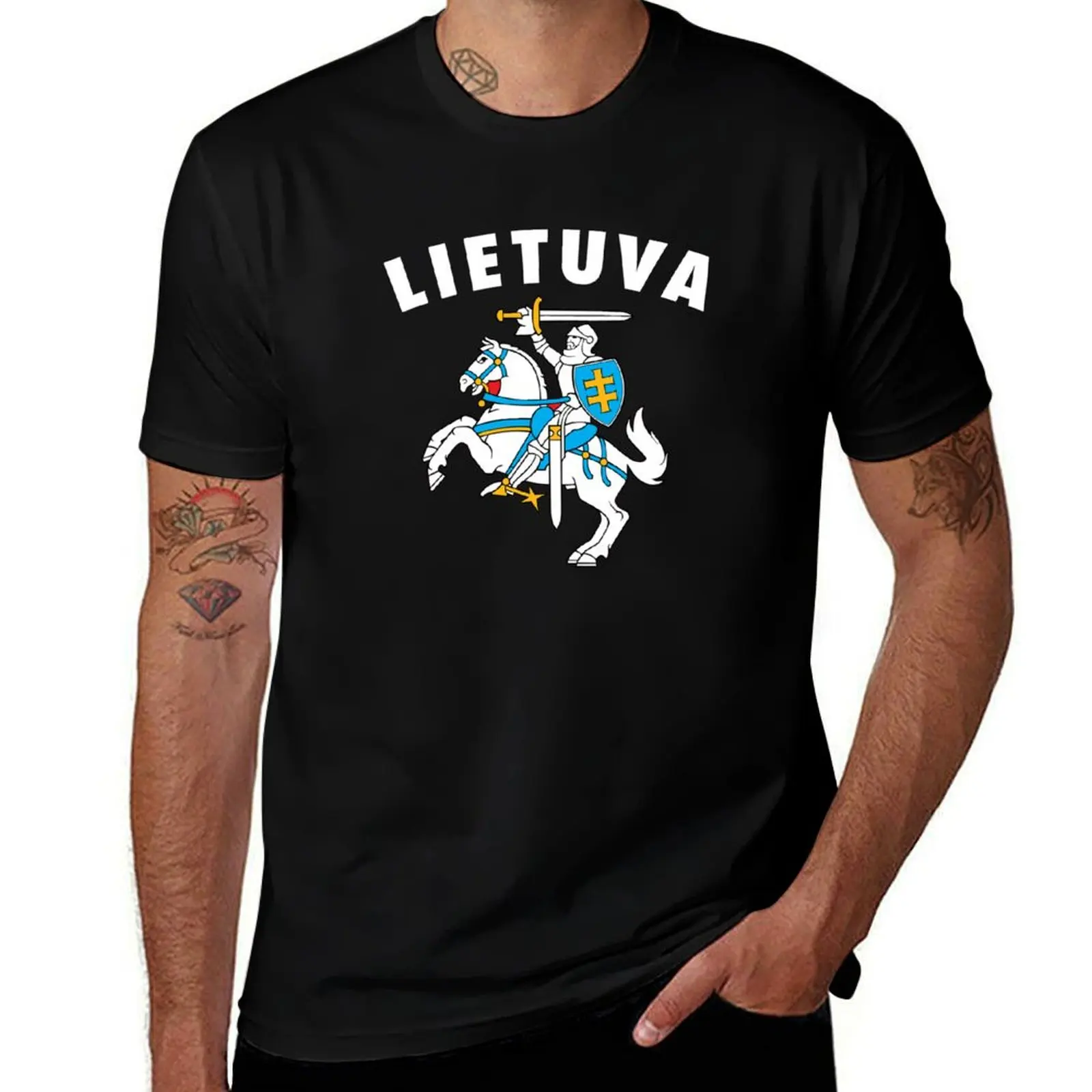 Lietuva Lithuania Coat Of Arms T-Shirt Lightweight Running Sports T-Shirt