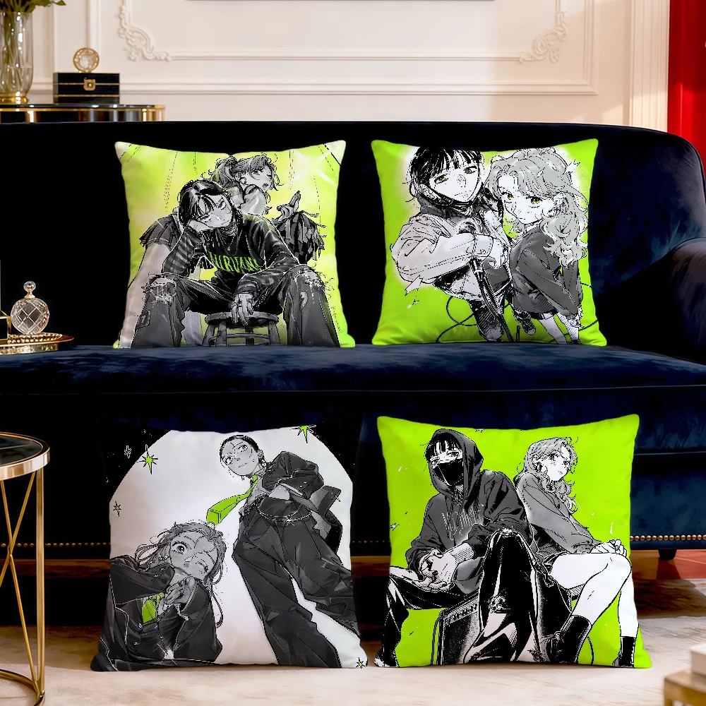 Manga Anime Aya Mizuki T-tgswiiwagaa Soft Pillow Cover For Sofa Home Living Room Decor Protective Covers Hogar Pillowcase