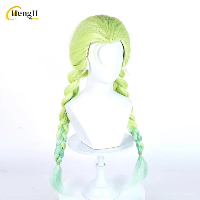 In Stock Game Gunsmith Synthetic Hair Long 75cm Mixed Color Double Braids Cosplay Wig Heat Resistant Hair Halloween Party Wigs