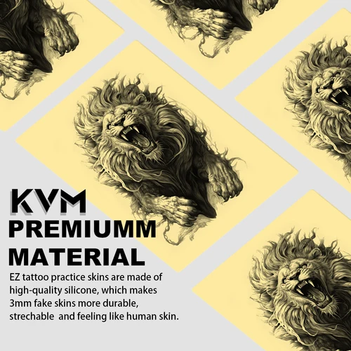 Imagen 2 del producto 1/3/5/8/10/15 Uds piel para práctica de tatuaje 3MM piel falsa de silicona de doble cara para maquillaje permanente suministro de entrenamiento accesorio de tatuaje